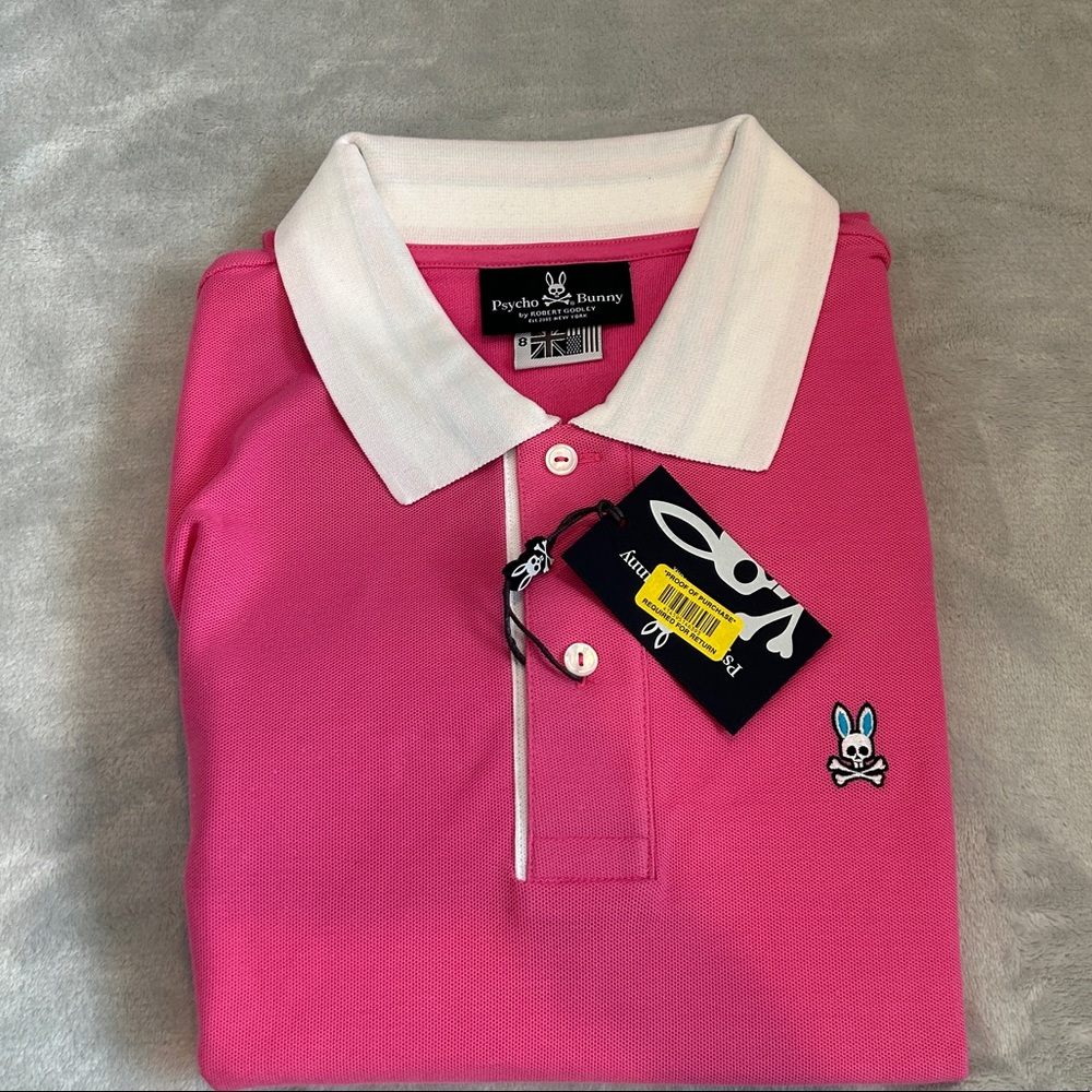 Psycho Bunny Pink Polo